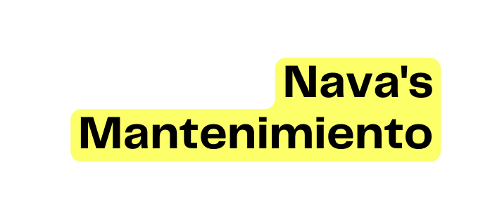 Nava s Mantenimiento